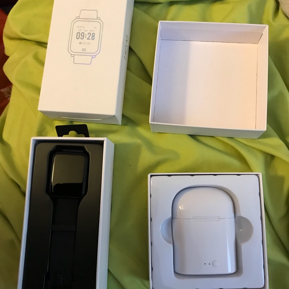 Smart watch and hands free earphones